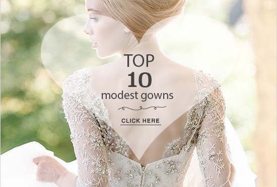 Top Ten Modest Wedding Gowns by Weddideas