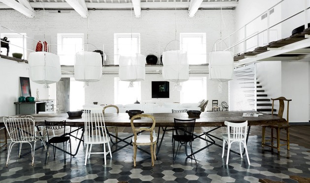 Heavenly Interiors And Lovely Floors: A Warehouse Renovation By Paola Navone by Weddideas